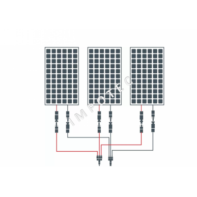Conector MC4  3 en 1 (3 Patas) ,  para paneles solares