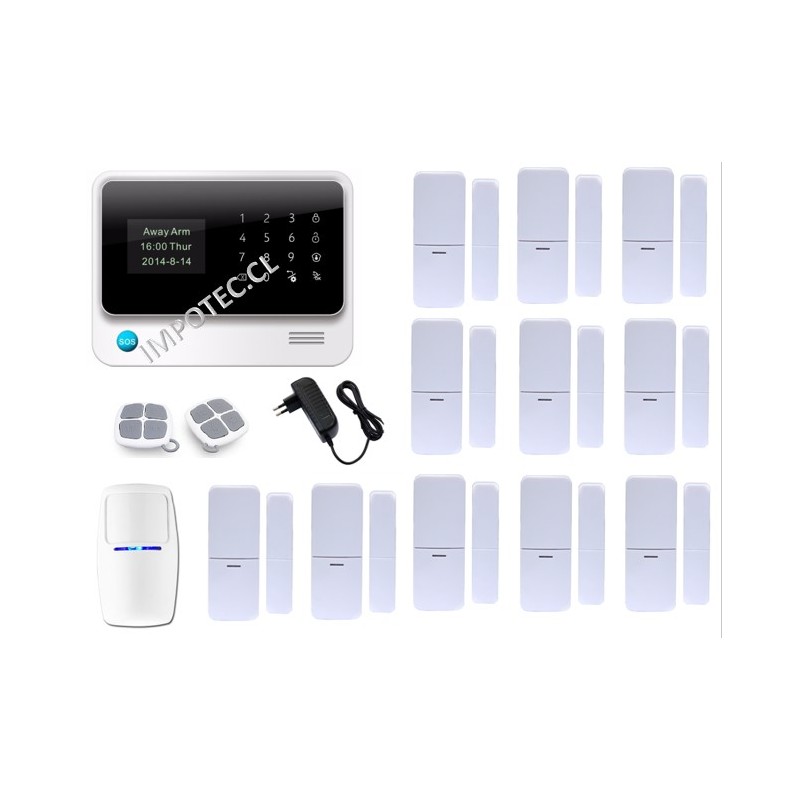 Alarma Casa Negocio Gsm 4g Wifi Inalambrica Kit Touch / App