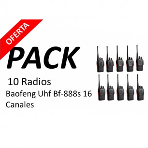 10 Radios Baofeng Uhf Bf-888s 16 Canales