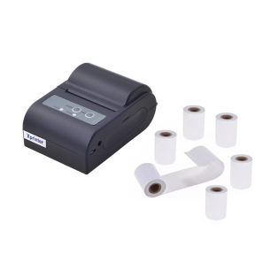 Impresora Boletas SII y Etiquetas Termicas Portatil 58mm Bluetooth + Caja de 40 rollos termicos