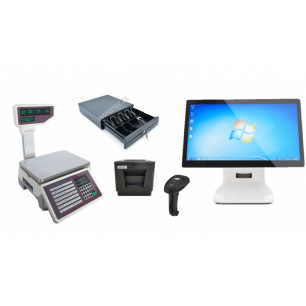 Sistema Punto de Venta PC All In One Pantalla Touch y Accesorios + Balanza