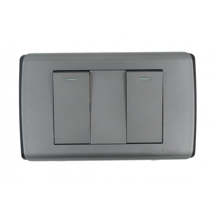 Interruptor Conmutador Doble 9/24  UltraSmart Grey