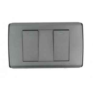 Interruptor Simple + Conmutador Simple 9/24  UltraSmart Grey
