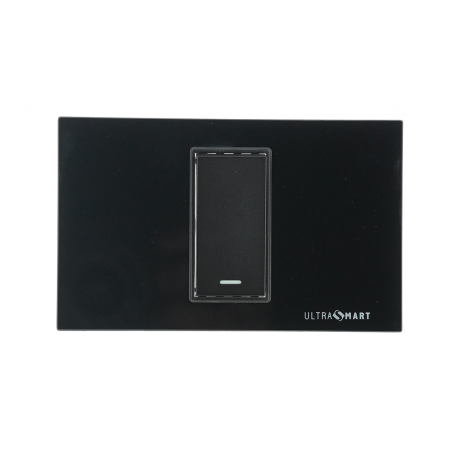 Interruptor Conmutador Simple 9/24  UltraSmart Crystal Black