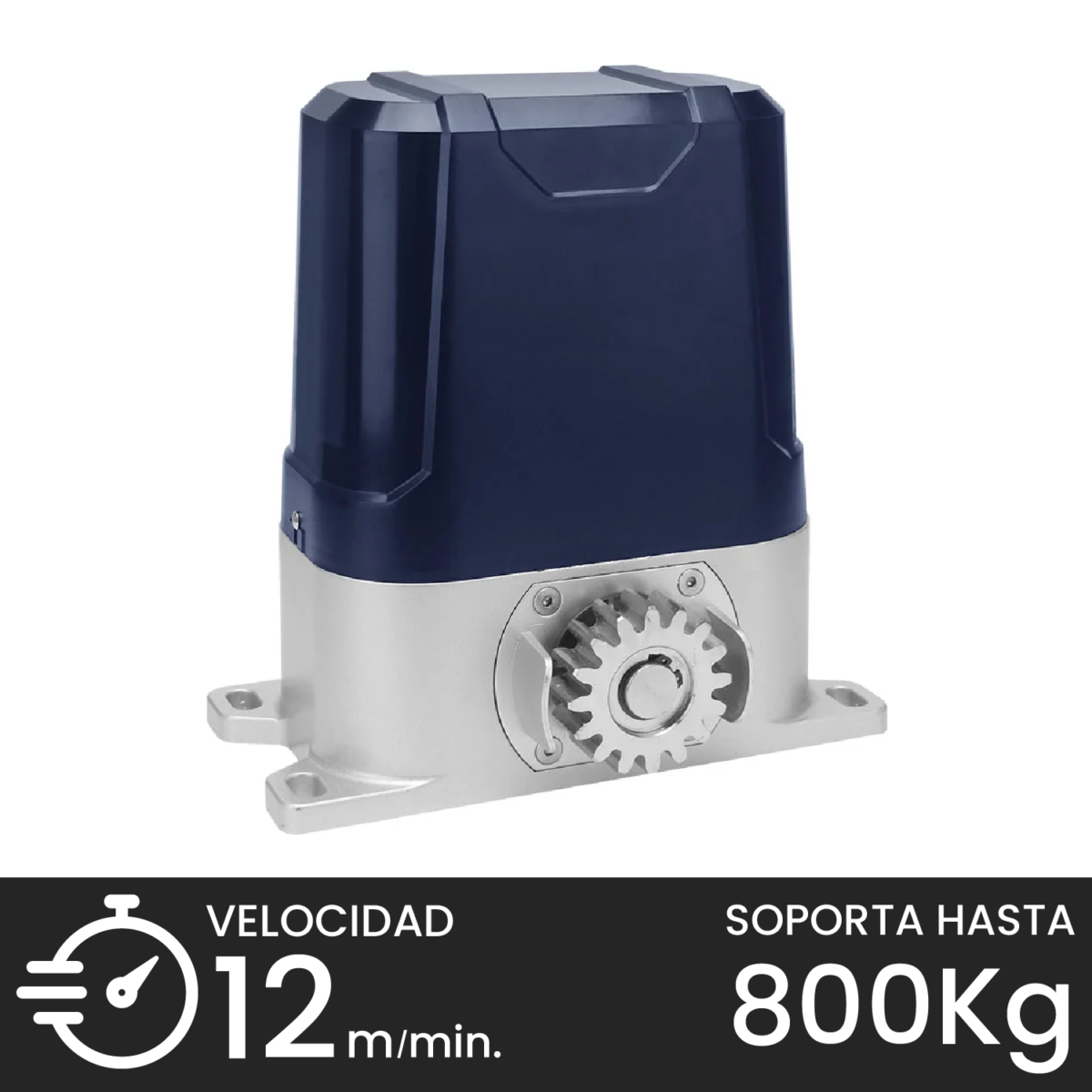 Kit Motor Porton Corredera 800KG Piñon Metalico