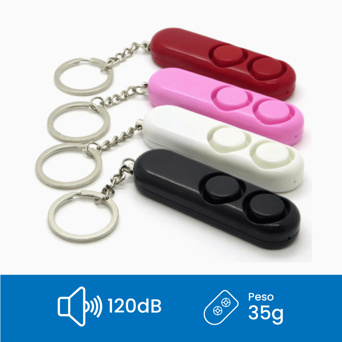 Alarma Personal Portatil 120DB con Llavero