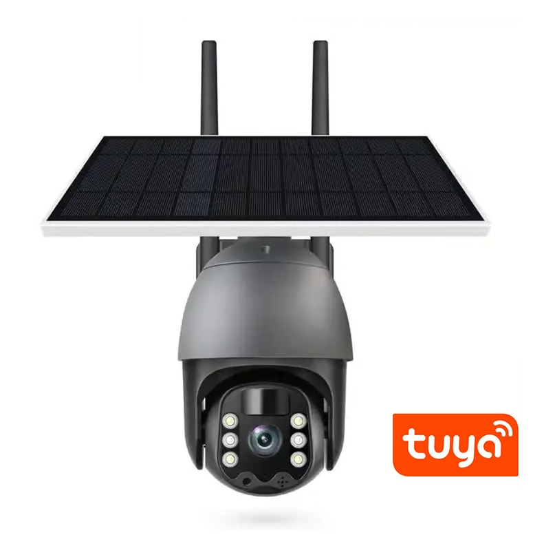 Cámara IP Solar 4G 3MP PTZ con App Tuya Smart y Visión Nocturna
