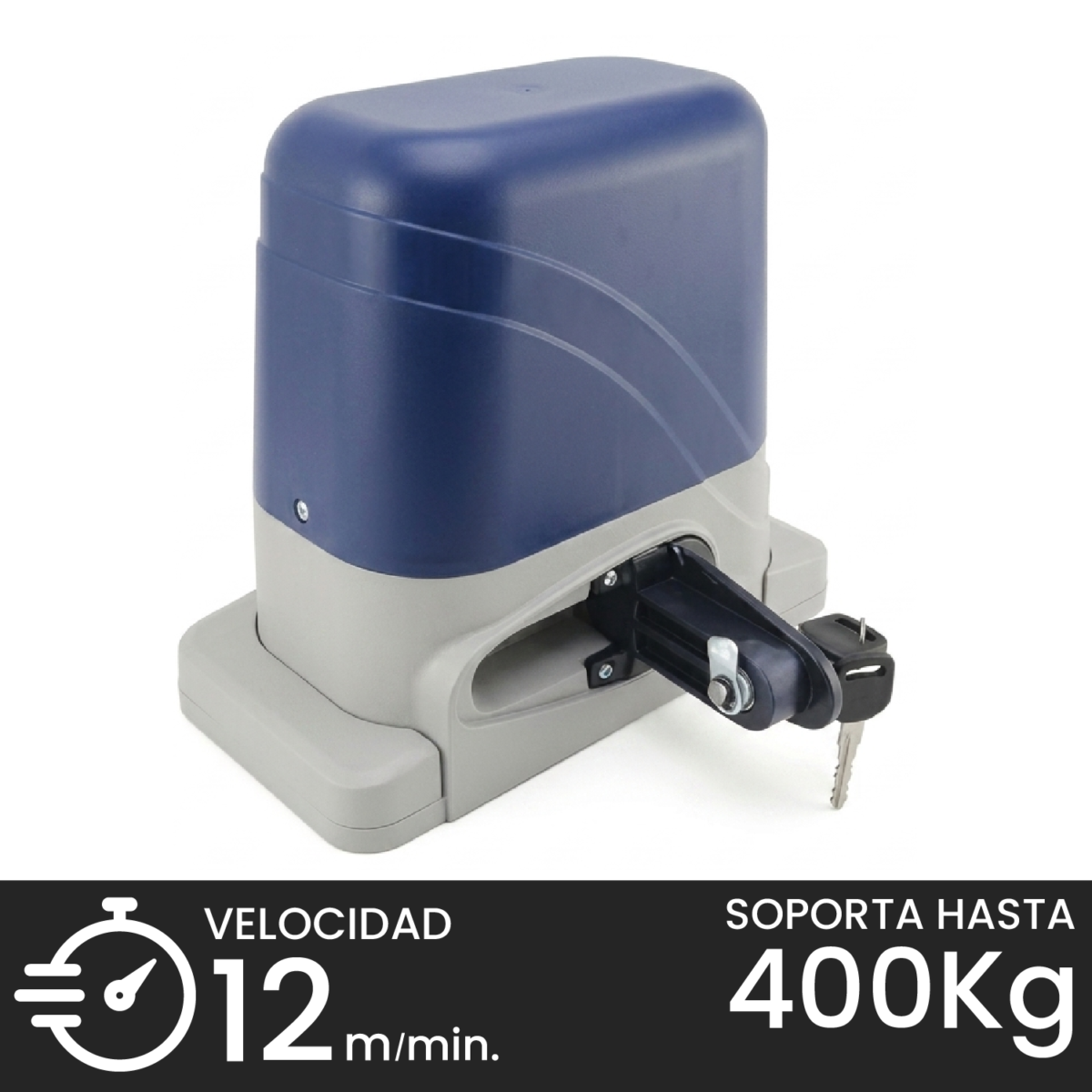 Motor Porton Corredera 400KG 24VDC Uso Domiciliario