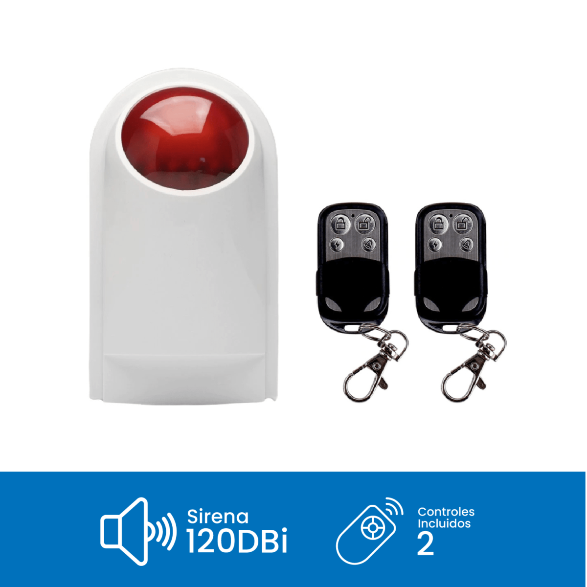 Alarma Comunitaria Economica 120DB con 2 Controles