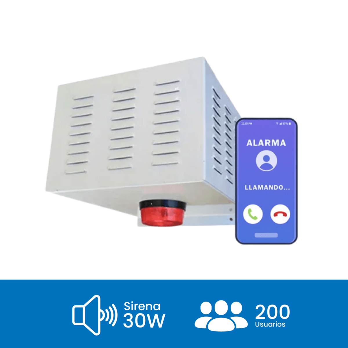 Alarma Comunitaria con Activacion Celular 30W 200 Usuarios