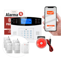 Alarma Wifi 4G Kit 5 Sensores Mov + 1 Sensor Mag / Impotec