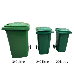 Contenedor Basura 120 litros HDPE Basurero Municipal - Imagen 3