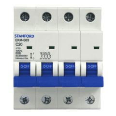 Interruptor Automático 4x20A 6KA Curva C STANFORD - Imagen 2
