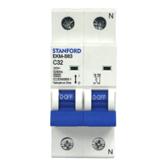 Interruptor Automático 2x32A 6KA Curva C STANFORD - Imagen 2