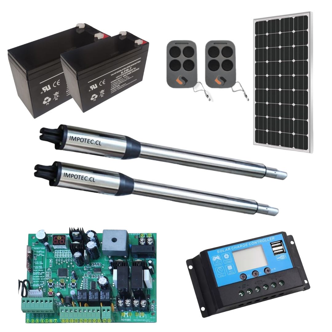 Kit Batiente Solar 200KG 2,5 MT 10 Ciclos
