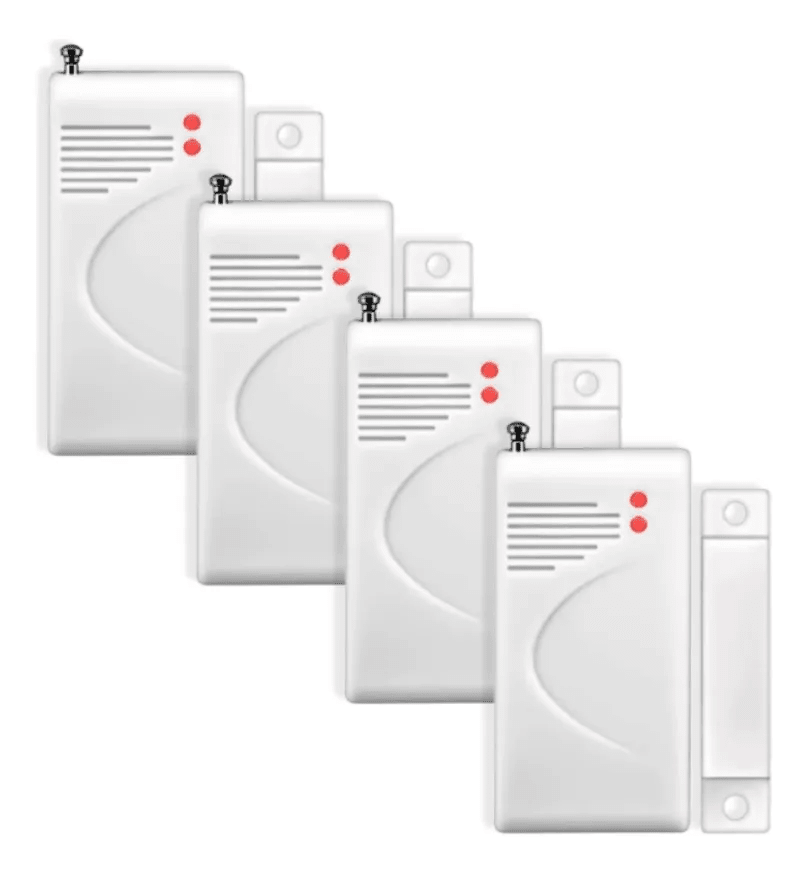 Pack 4 Sensores Magnéticos Alarma GSM 433 MHz
