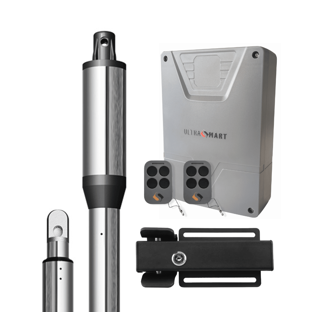 KIT PORTON AUTOMATICO BATIENTE 1 HOJA 200KG 2,5 MT + CERRADURA ELECTRICA