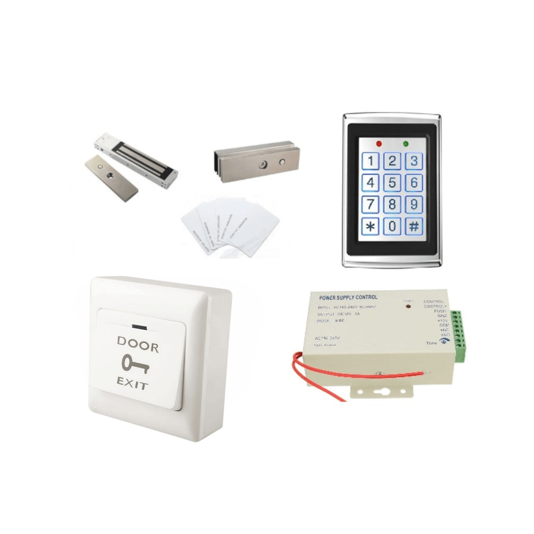 Kit Completo Control De Acceso Con Cerradura 280KG Puerta Vidrio