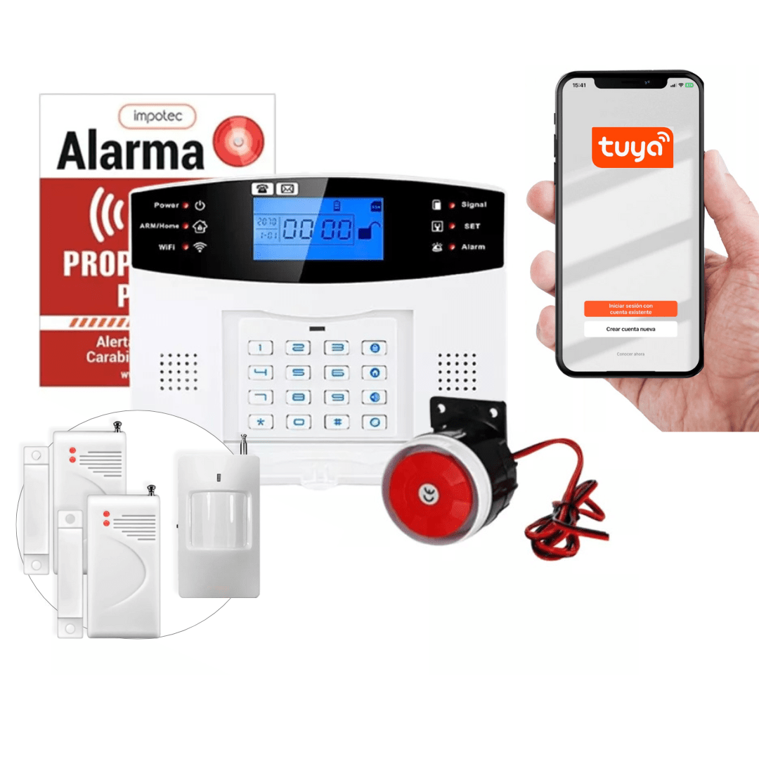 Alarma Wifi 4g Kit 2 Sensores Mag + 1 Sensor Mov / Impotec