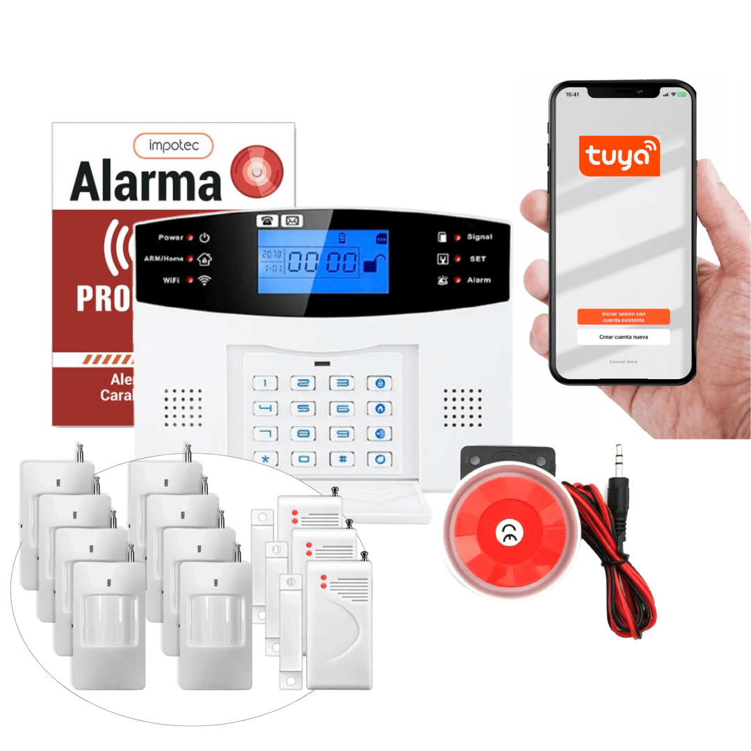 Alarma Wifi 4G Kit 3 Sensores Mag + 8 Sensor Mov