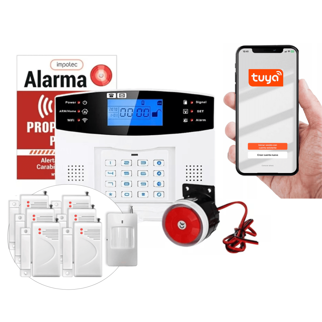 Alarma Wifi 4G Kit 7 Sensores Mag + 1 Sensores Mov / IMPOTEC