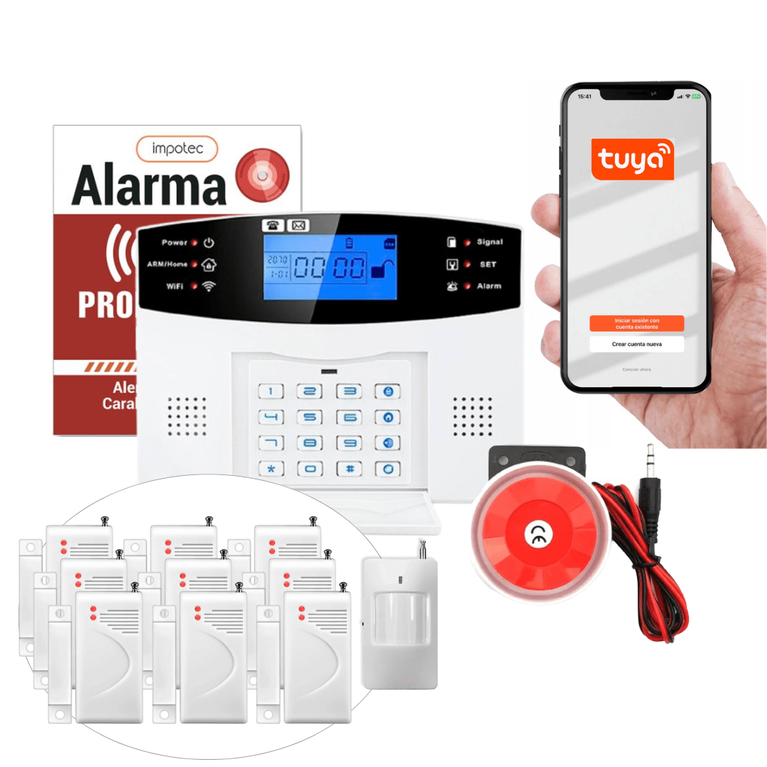 Alarma Wifi 4G Kit 9 Sensores Mag + 1 Sensor Mov