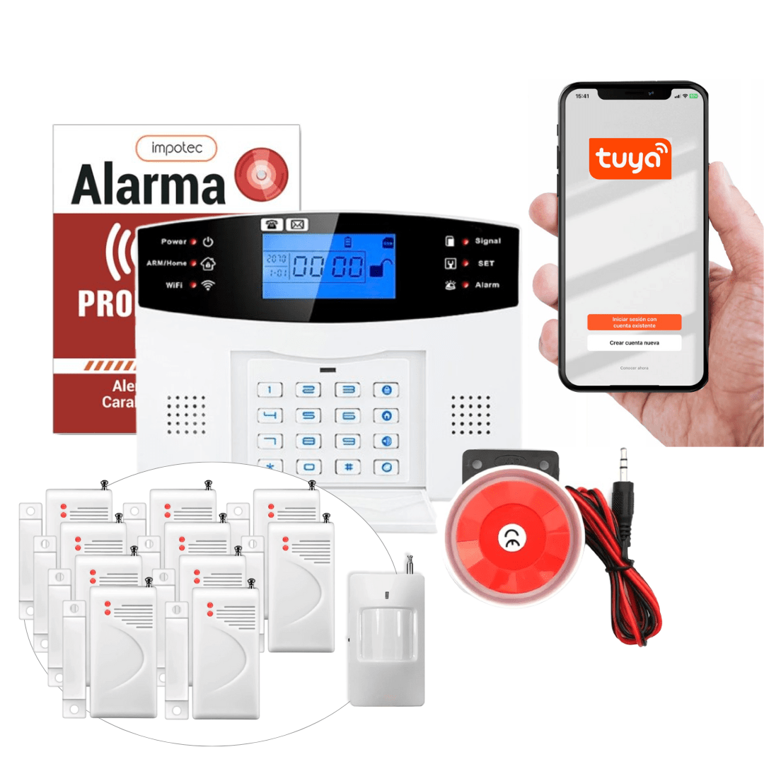 Alarma Wifi 4G Kit 10 Sensores Mag + 1 Sensor Mov