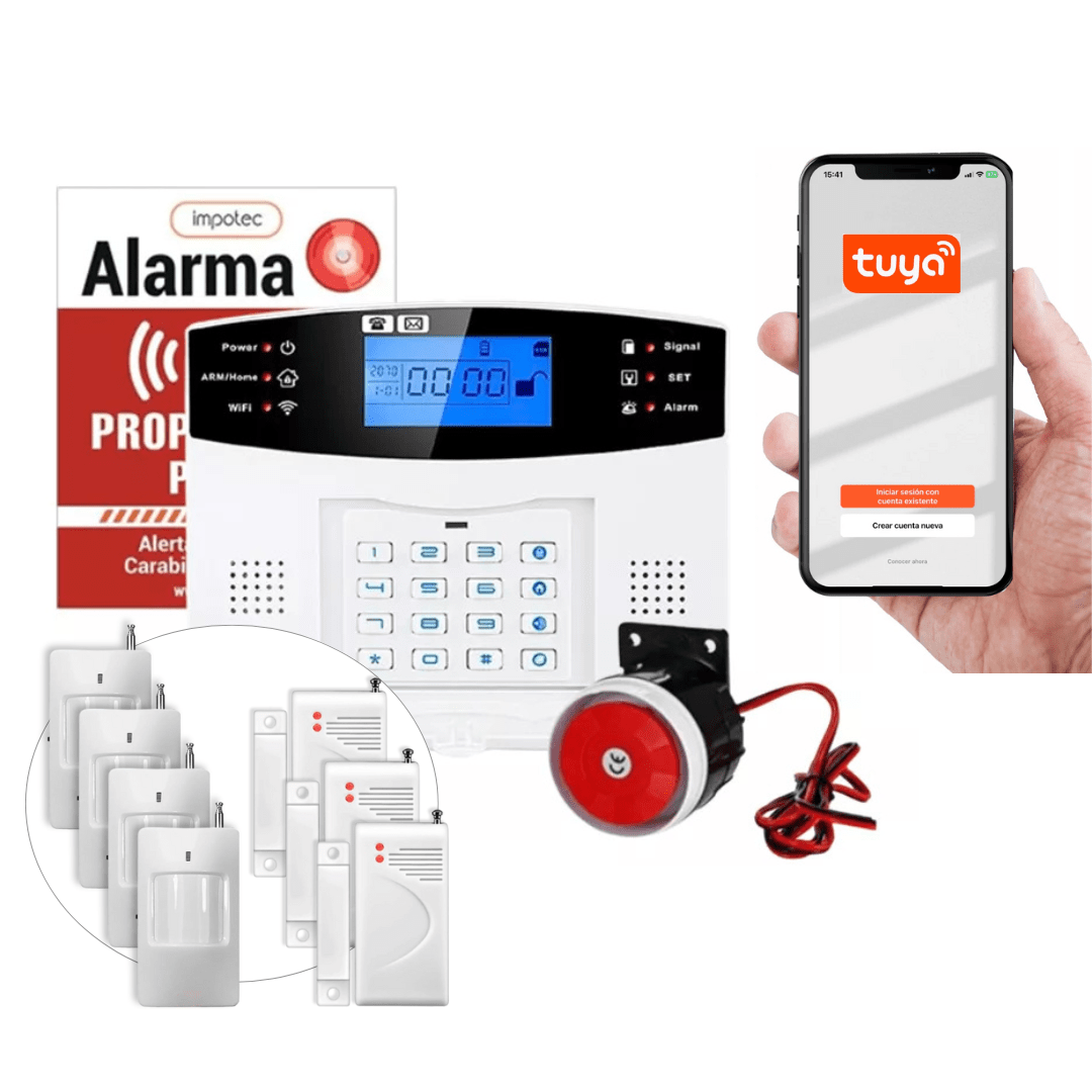 Alarma Wifi 4G Kit 3 Sensores Mag + 4 Sensores Mov / IMPOTEC