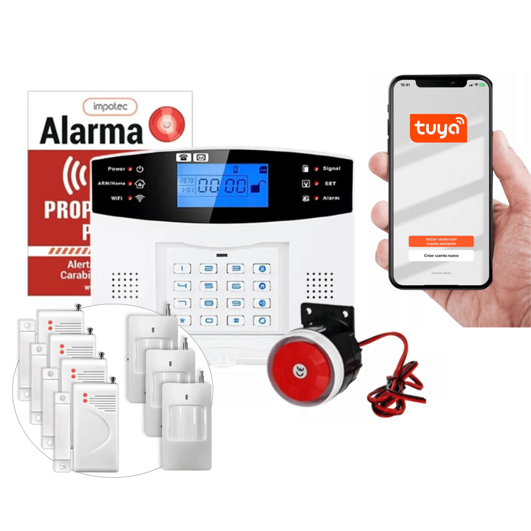 Alarma Wifi 4G Kit 4 Sensores Mag + 3 Sensores Mov / IMPOTEC