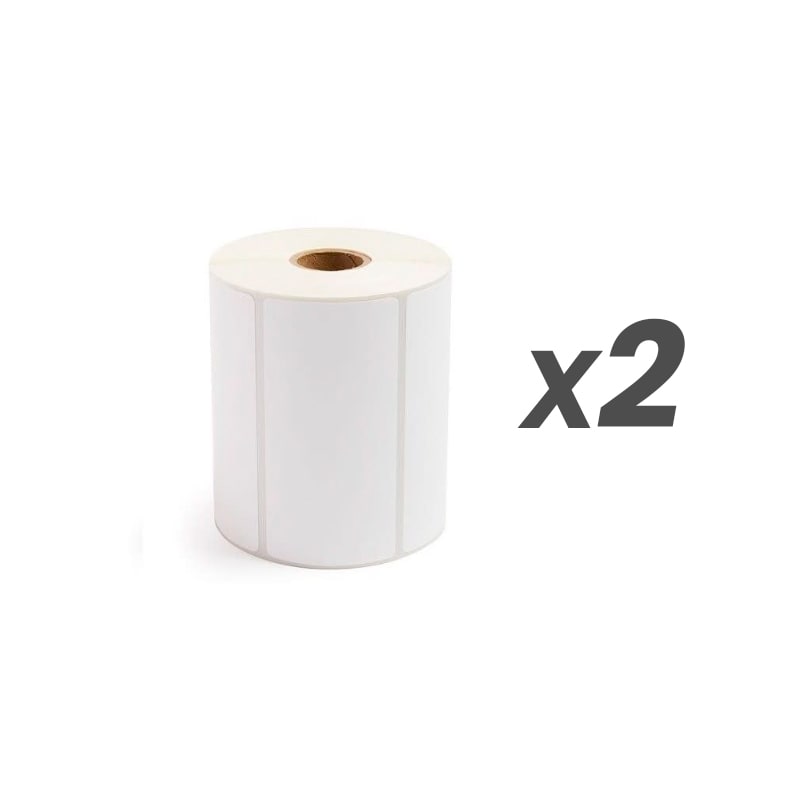 Pack 2 Rollos Etiquetas Térmicas Adhesivas 100mmx50mm 500u
