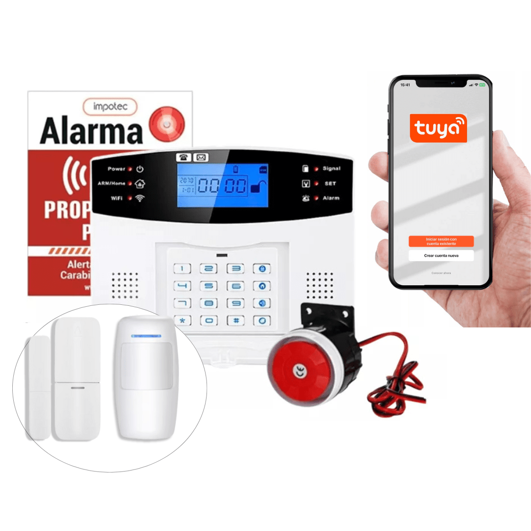 Alarma Wifi 4g 2 Sensores Sin Antena / Impotec