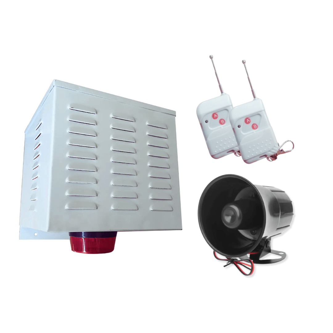 Alarma Comunitaria 20W 120dB con 2 Controles Remoto