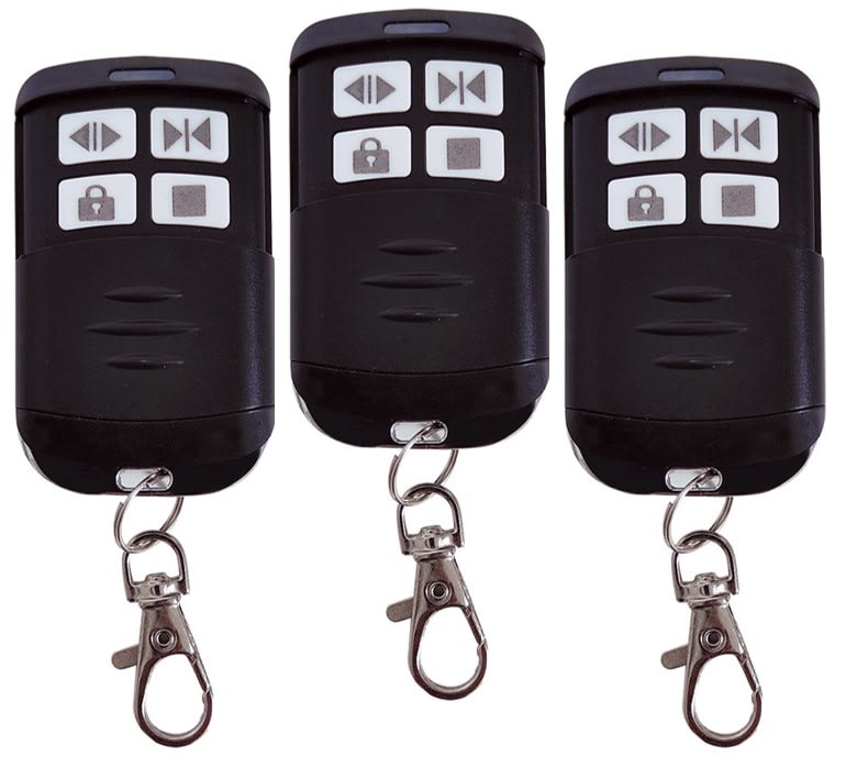 Pack 3 Controles Remoto Motor 2000kg Negro