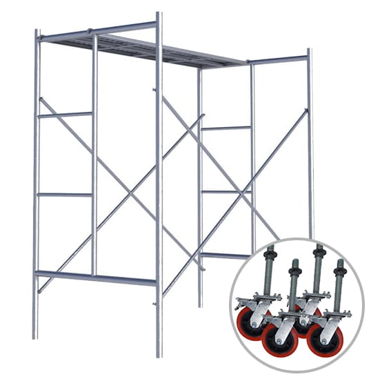 Andamio Galvanizado 180 x 95 x 170 cm + 4 ruedas