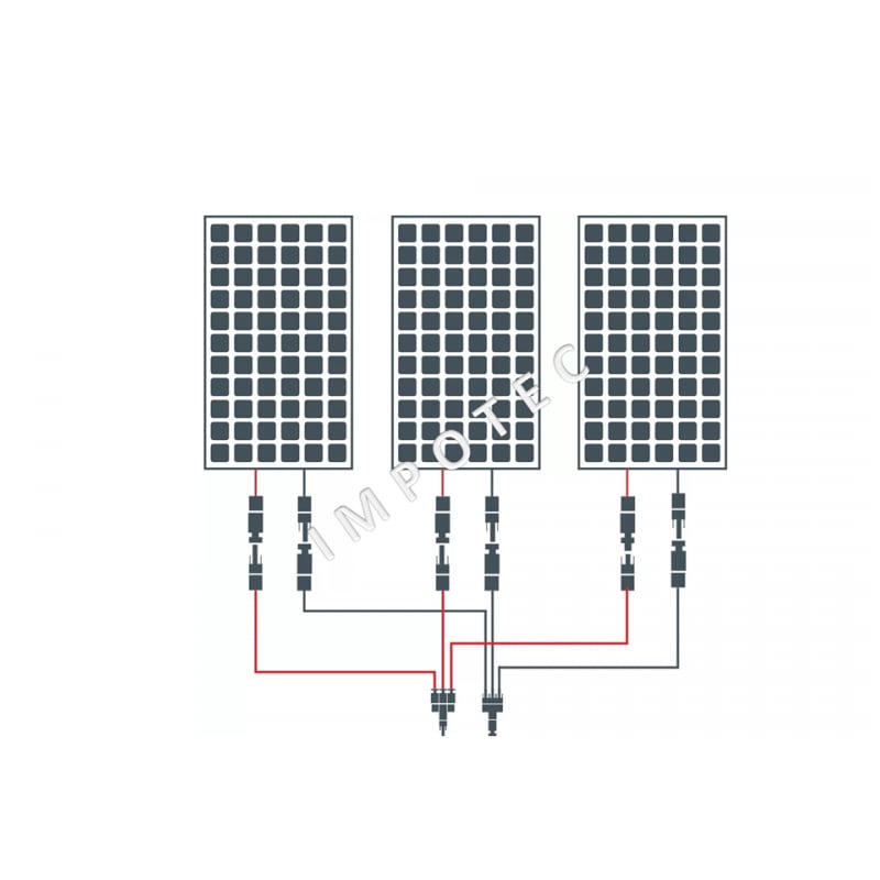 Conector MC4 3 en 1 (3 Patas) , para paneles solares - Imagen 2