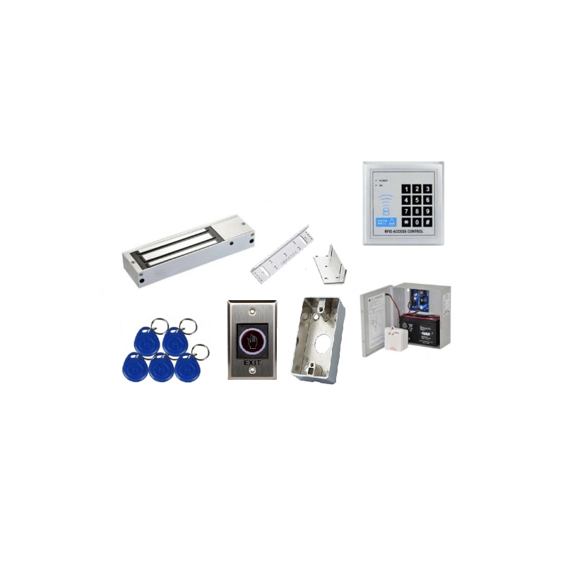 Kit Completo Control de Acceso con Cerradura 500KG + Batería de Respaldo