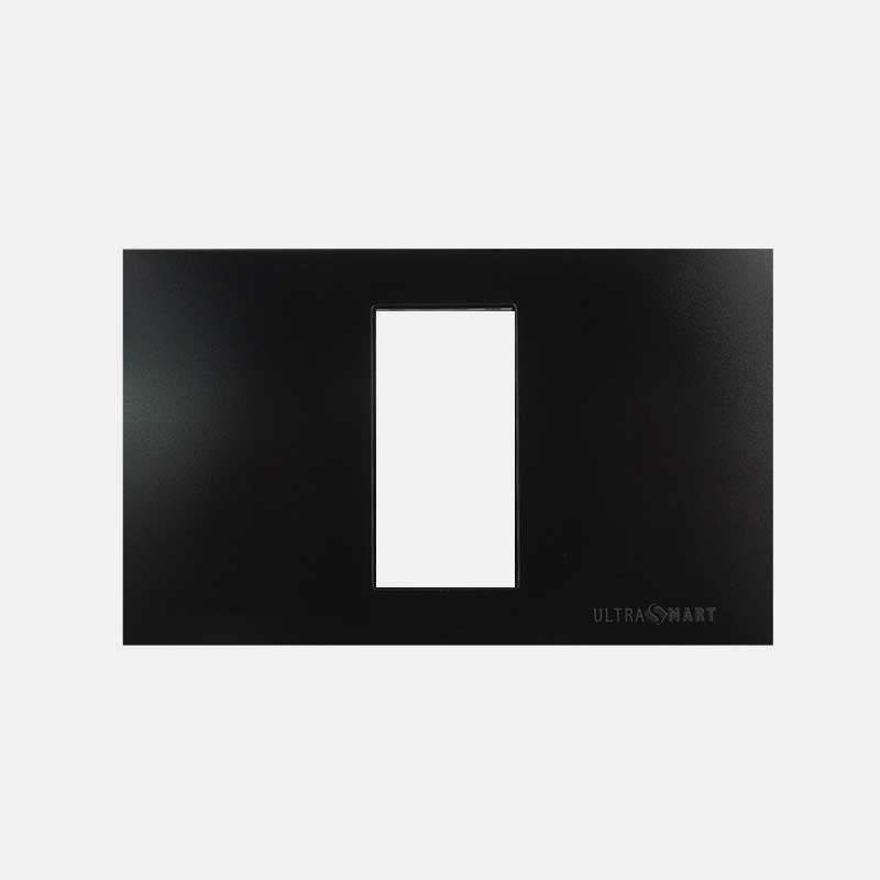 Placa Simple Enchufe o Interruptor UltraSmart Black