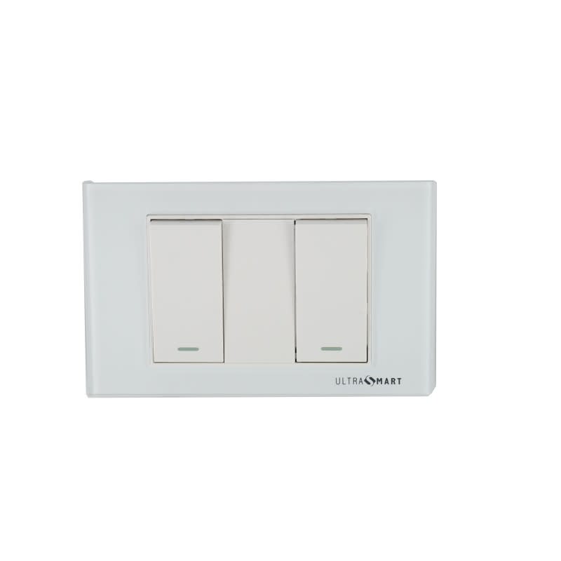 Interruptor Conmutador 9/24 Doble Crystal White