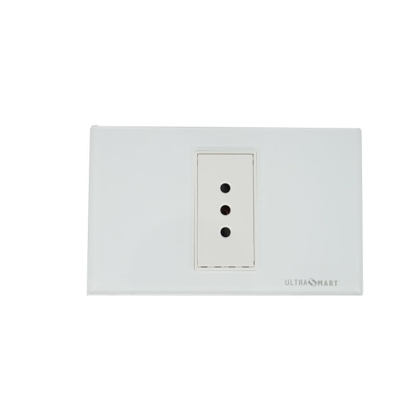 Tomacorriente 16A Simple Crystal White