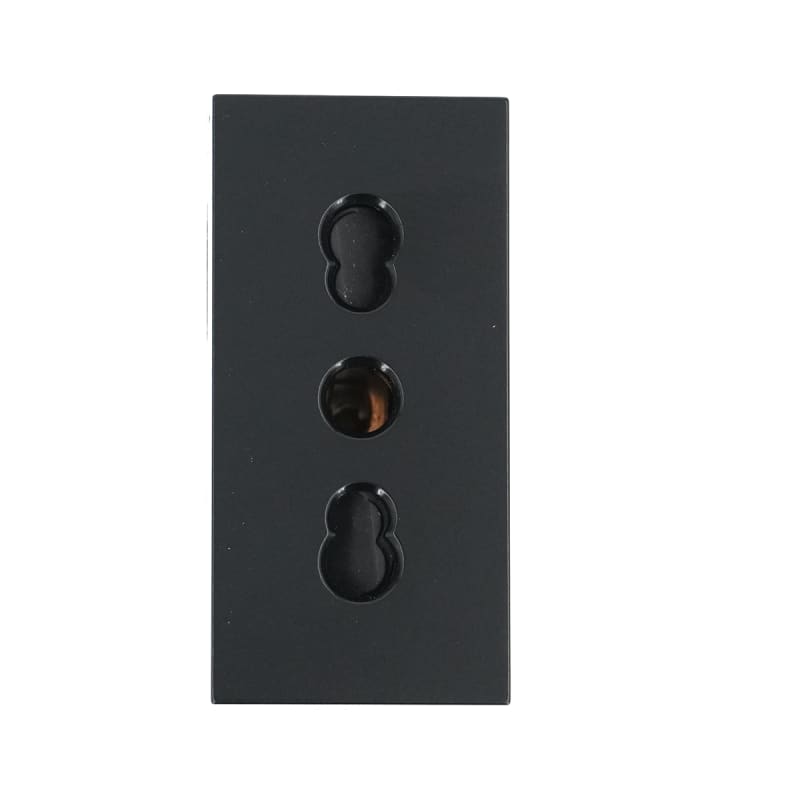 Módulo Tomacorriente Simple 10/16A 250V UltraSmart Crystal Black
