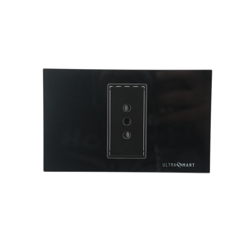 Tomacorriente Simple 10A Crystal Black