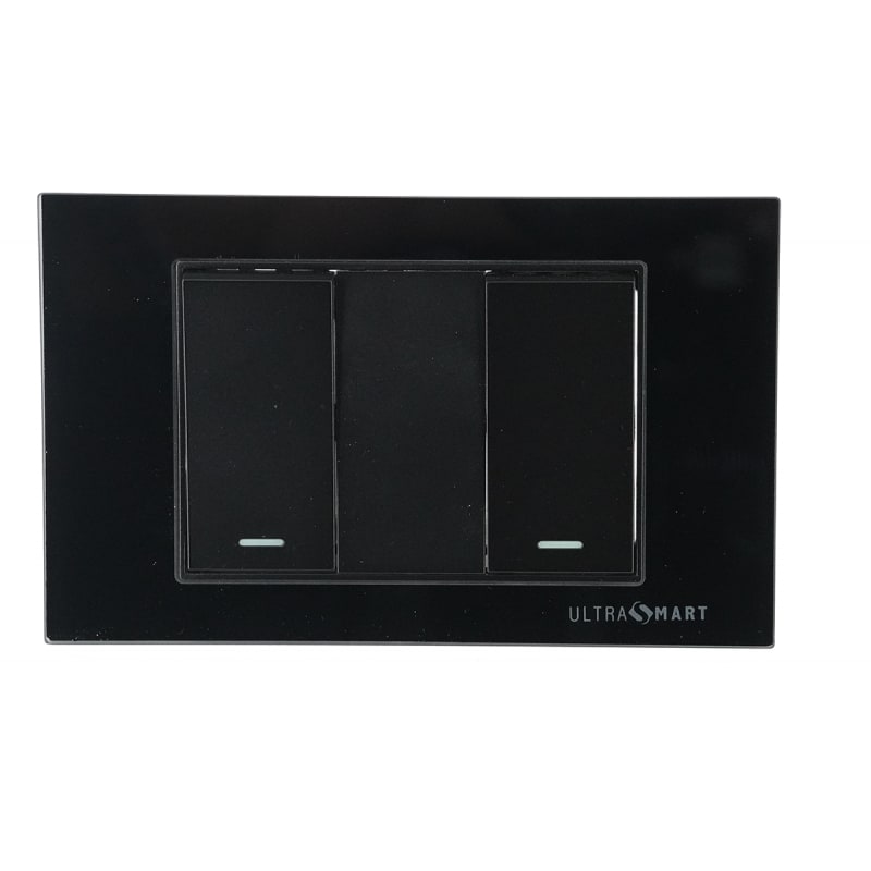 Interruptor Doble 9/12 UltraSmart Crystal Black