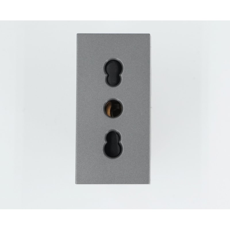 Modulo Tomacorriente 10-16A/250V UltraSmart Style Grey