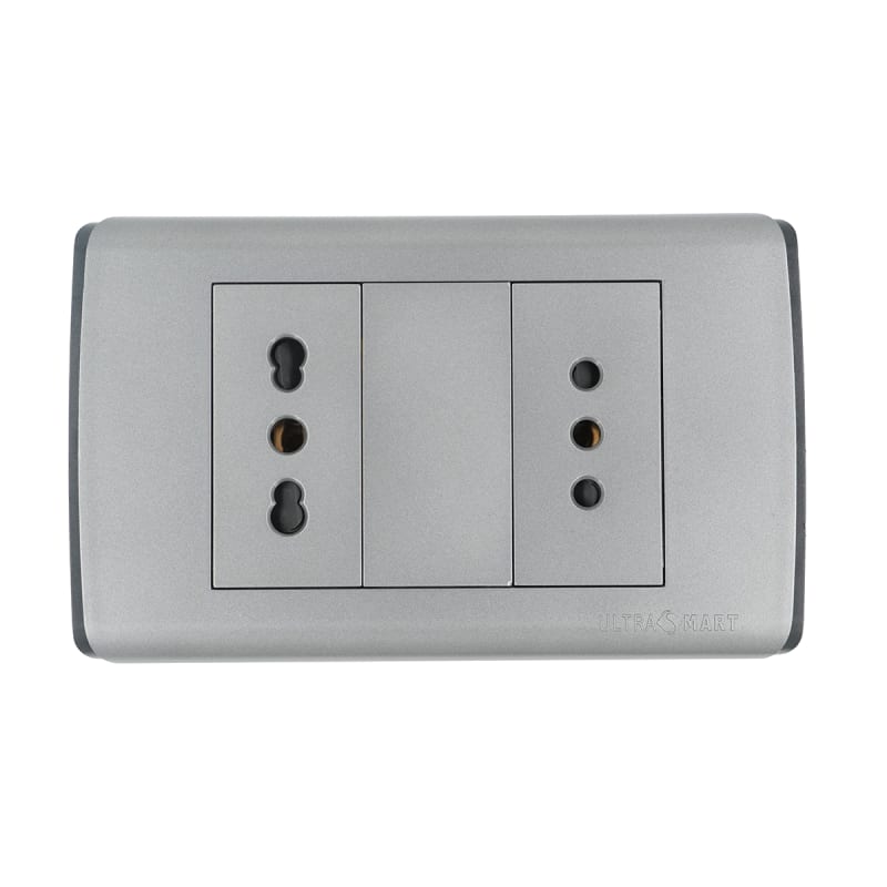 Tomacorriente Simple 10A+16A/250V UltraSmart Style Grey