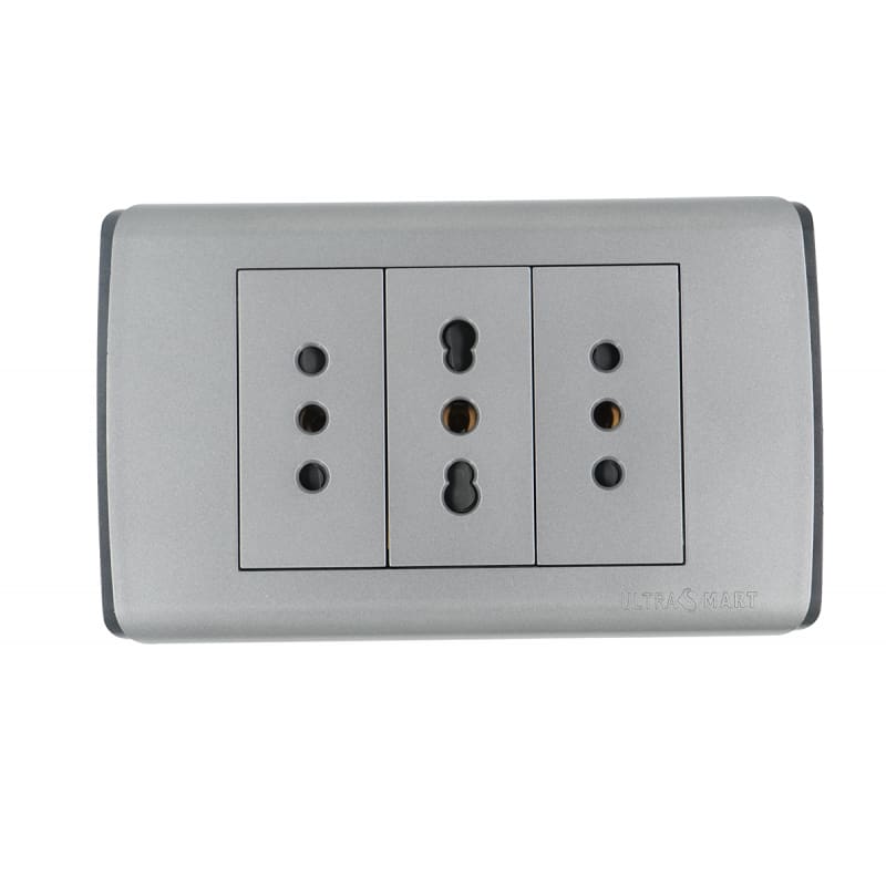 Tomacorriente Doble 10A+16A/250V UltraSmart Style Grey