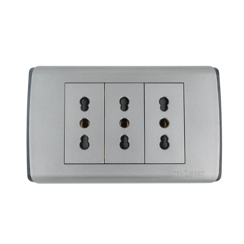 Tomacorriente Triple 10A/16A UltraSmart Grey