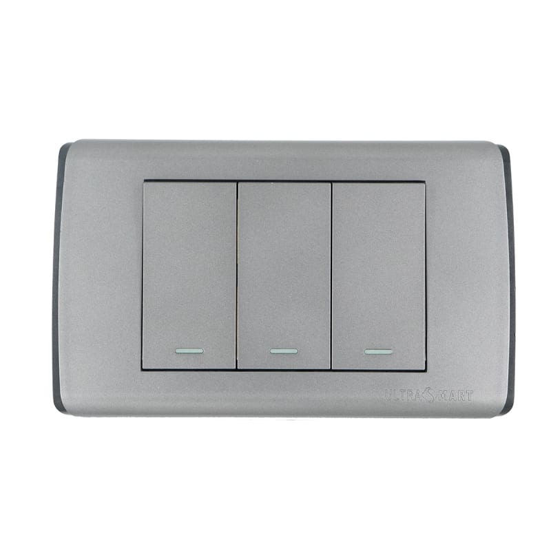 Interruptor Doble + Conmutador Simple 9/24 UltraSmart Grey