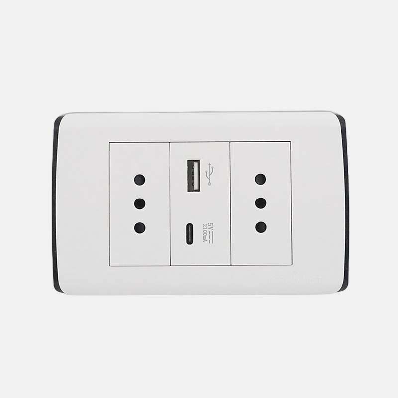 Cargador Usb Muro + Tomacorriente Doble UltraSmart Style White
