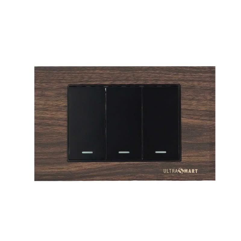 Interruptor Doble + Conmutador Simple 9/24 UltraSmart Black