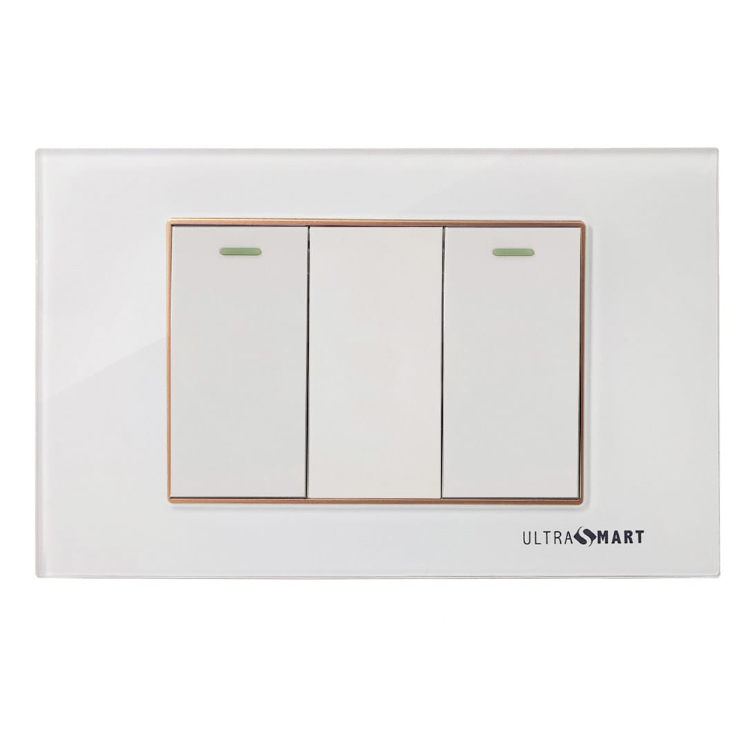 Interruptor Simple + Conmutador Simple 9/24 Linea Crystal Advantage